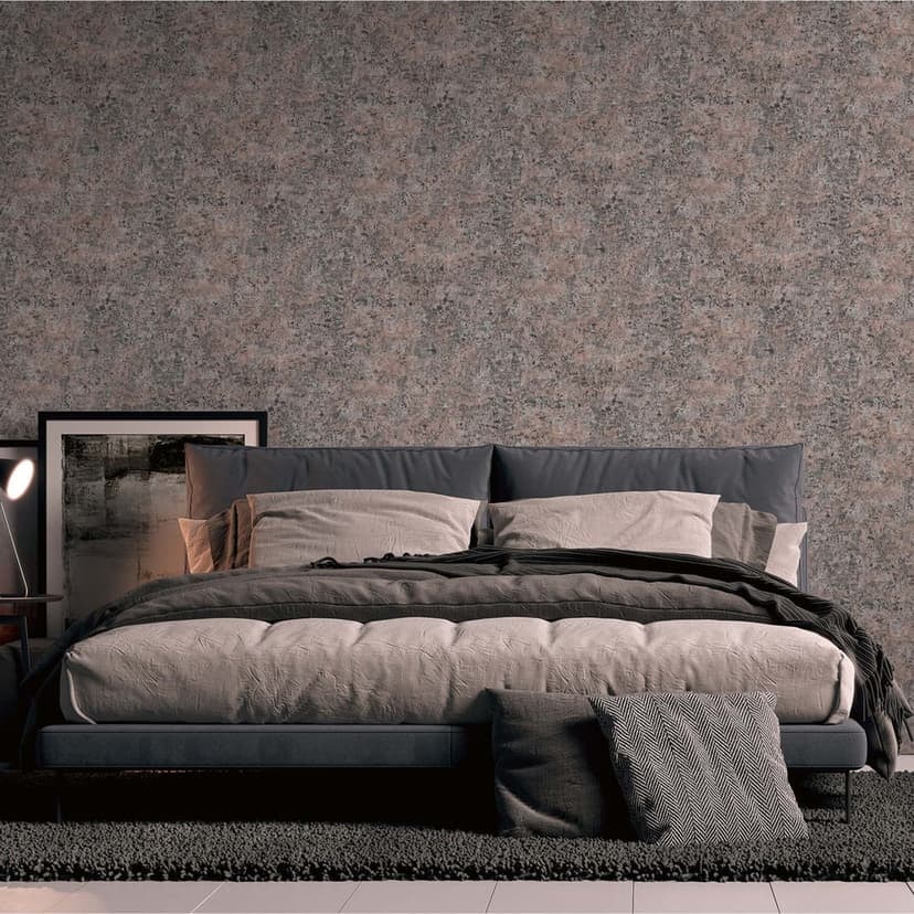 Non-woven tapet industriell stil tapet koppar, svart, silver rost look tapet metallisk effekt