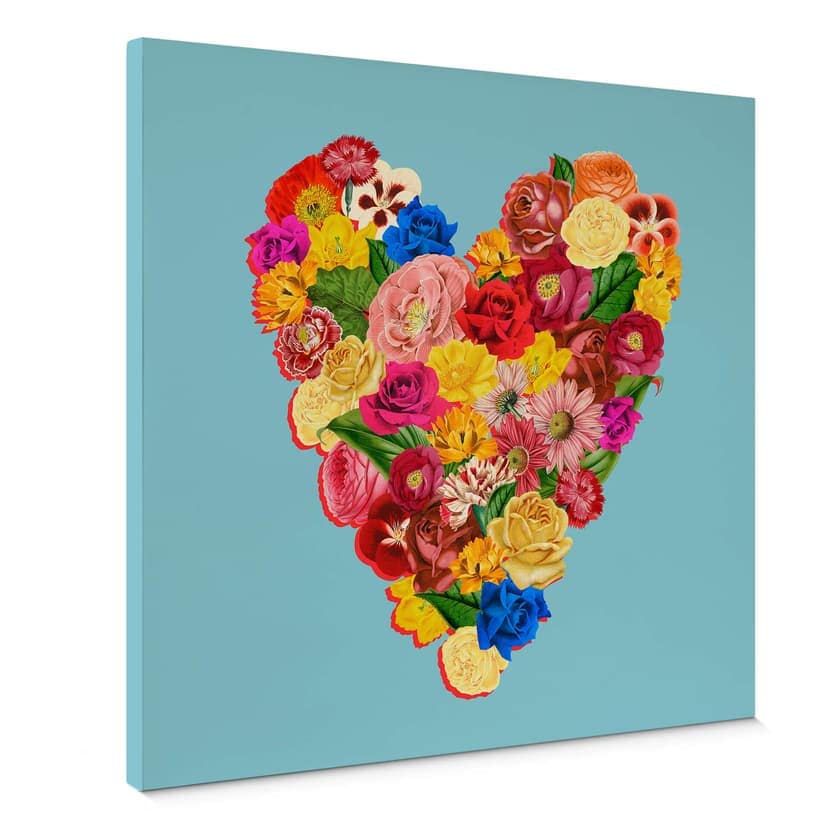 Canvastavla Frida Floral Studio - Hjärtblomma