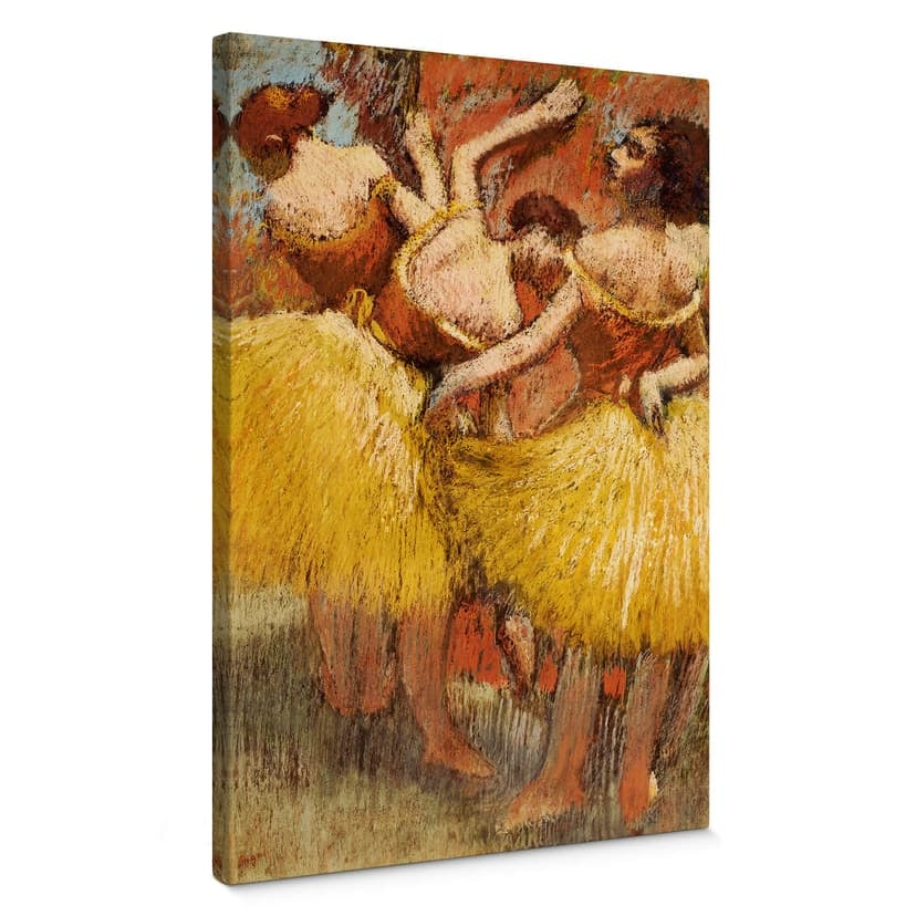 Canvastavla Degas - Tre dansare