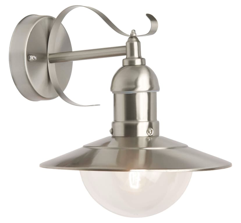 Außenwandleuchte Andreas Metallic, 60W, 27 x 24 cm, Kunststoff Außenbeleuchtung