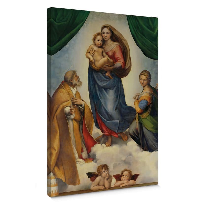 Canvastavla Raphael - Den sixtinska madonnan