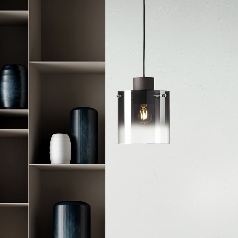 Pendelleuchte Benett 3 Braun, 60W, 120 x 20 cm, Glas Pendelleuchte