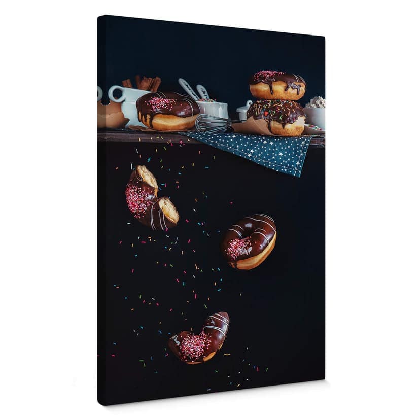 Canvastavla Belenko - Donuts från toppen