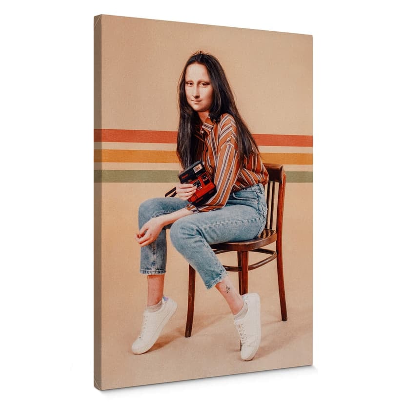 Canvastavla Lösa - Retro Mona