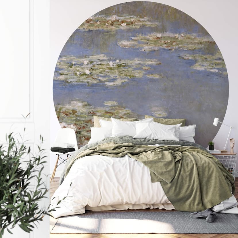 Fototapet Monet - Näckrosor 1905 - Rund - non-woven tapet/självhäftande non-woven tapet
