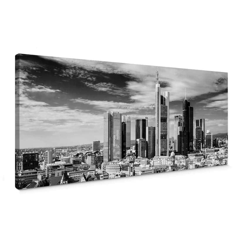 Canvastavla Frankfurts skyline - Panorama