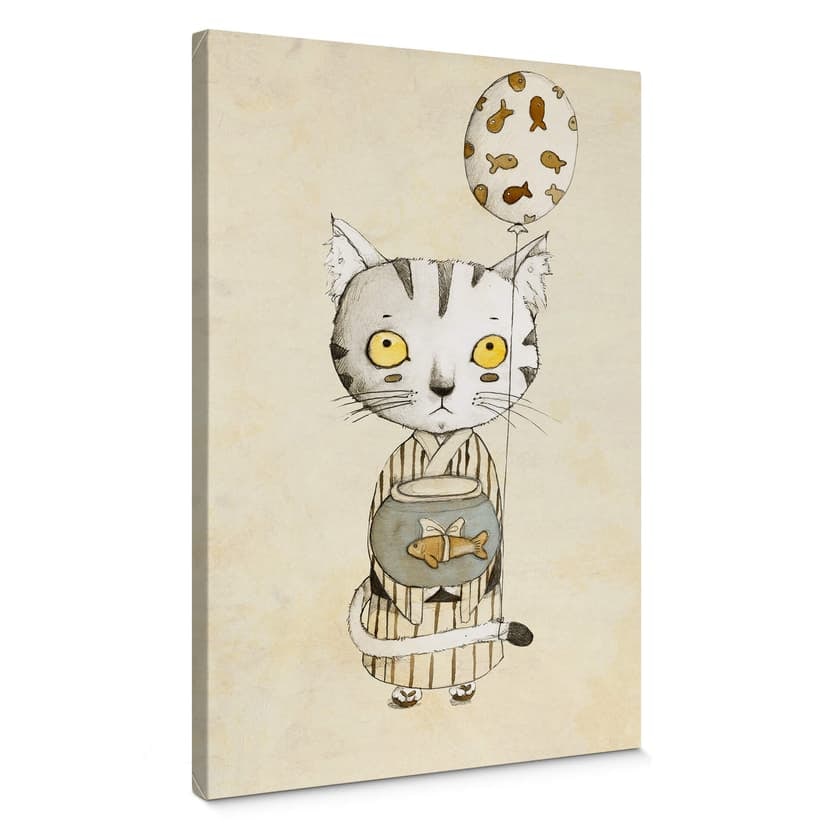 Canvas Loske - Katt som fyller år