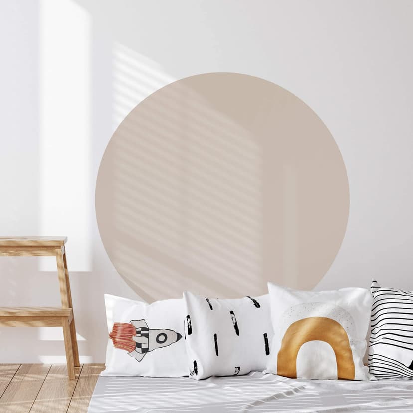 Wallsticker cirkel taupe - rund
