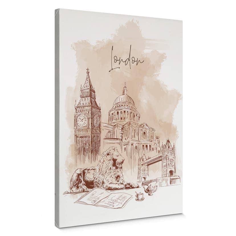 Canvastavla London - Älska din stad