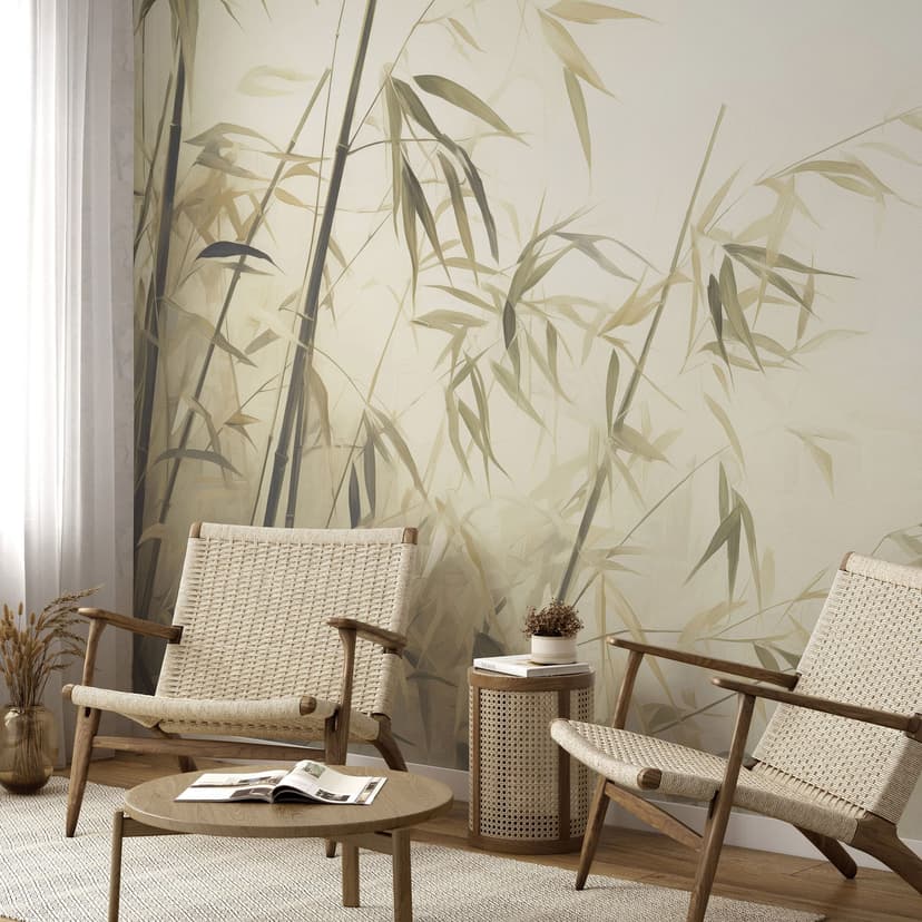 Tapet med bladmotiv Big Pictures beige 4,50 x 2,70 m