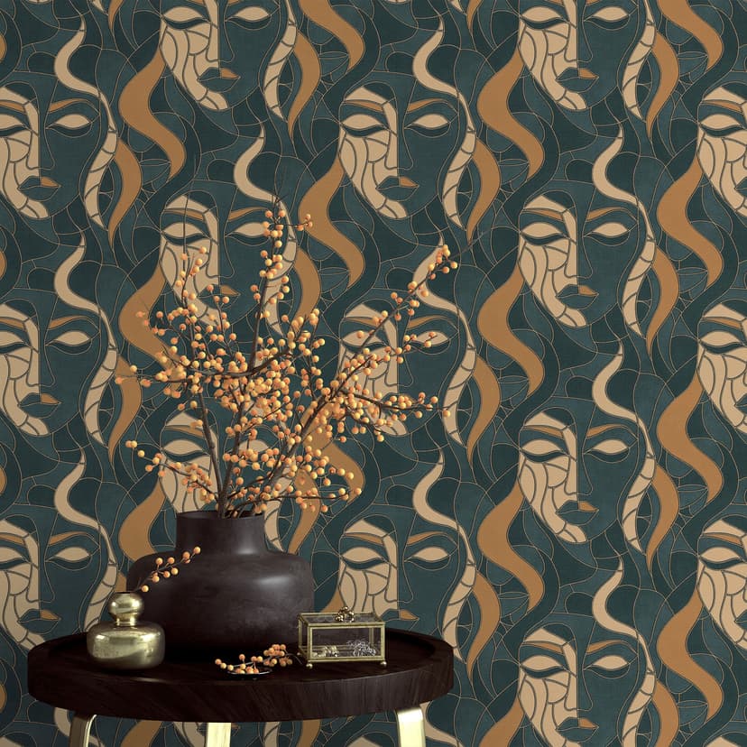 Non-woven tapet MORETTA Elle Decoration 4, bensin