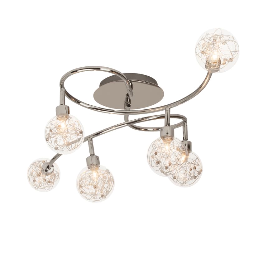 Deckenleuchte Jule 2 Metallic, 33W, 17 x 110 cm, Glas Strahler