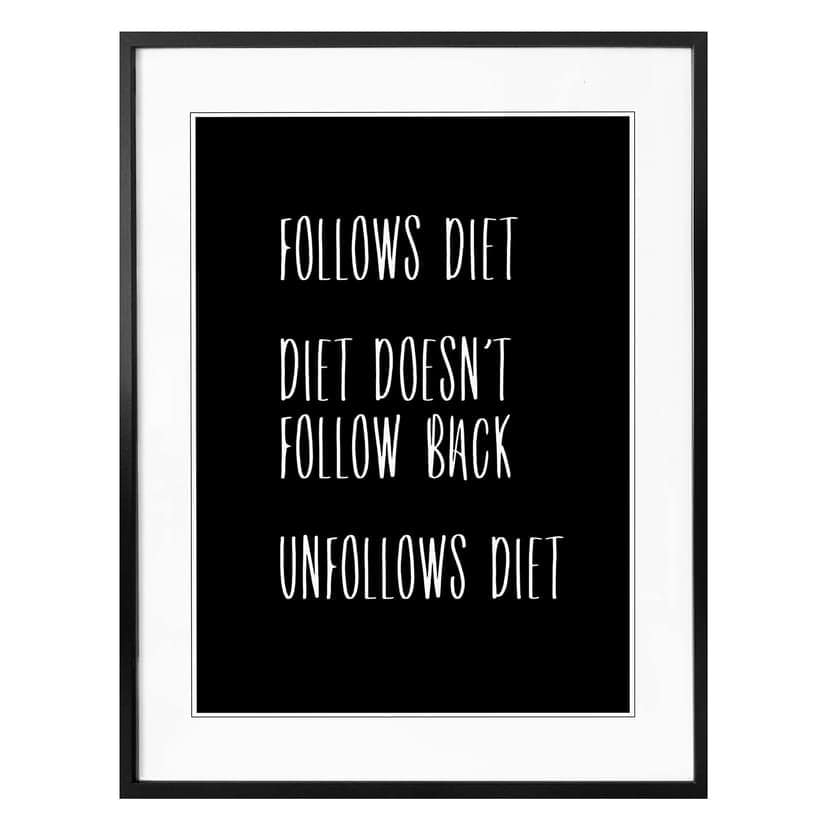 Poster följer inte diet
