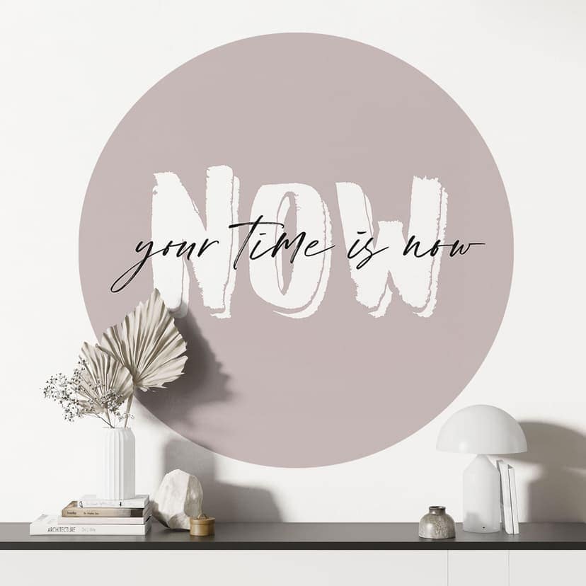 Wallsticker Din tid är nu - Rund