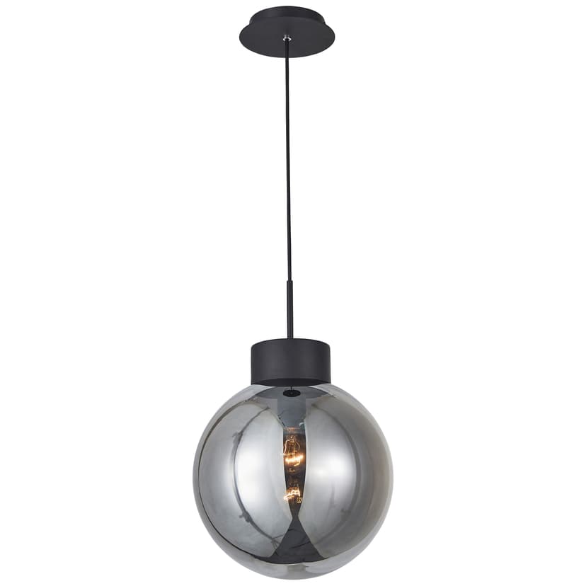 Pendelleuchte Anna 2 Grau, 60W, 120 x 30 cm, Glas Pendellampe