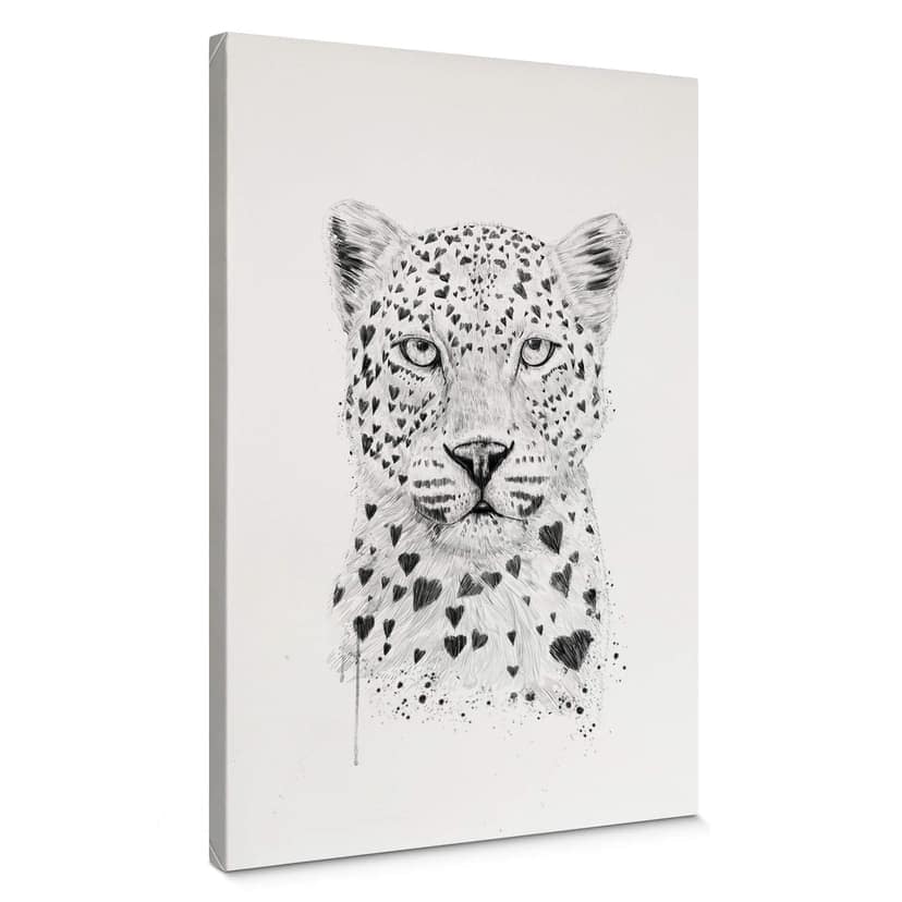 Canvastavla Solti - Kärleksfull leopard