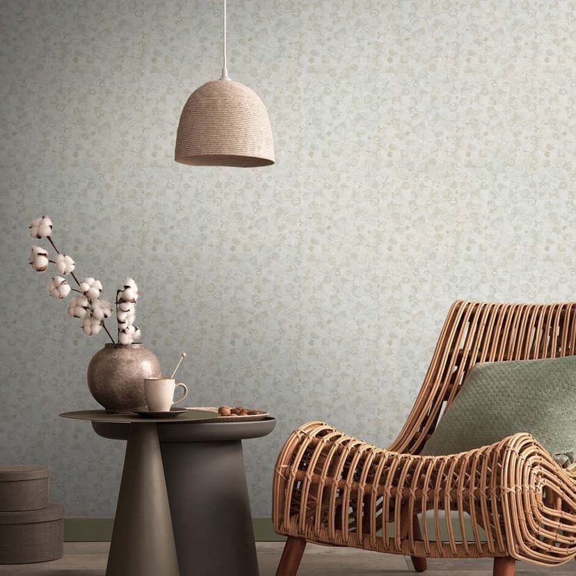 Tapet blommor svensk stil modern - skandinavisk vintage blommig tapet beige non-woven tapet