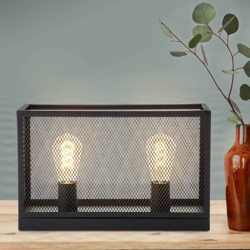 Tischleuchte Levi 3 Gold, 60W, 25,5 x 15 cm, Metall Industrielle tischleuchte