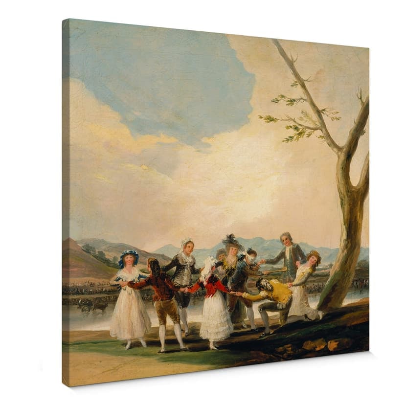 Canvastavla de Goya - Den blinde mannens bufféspel