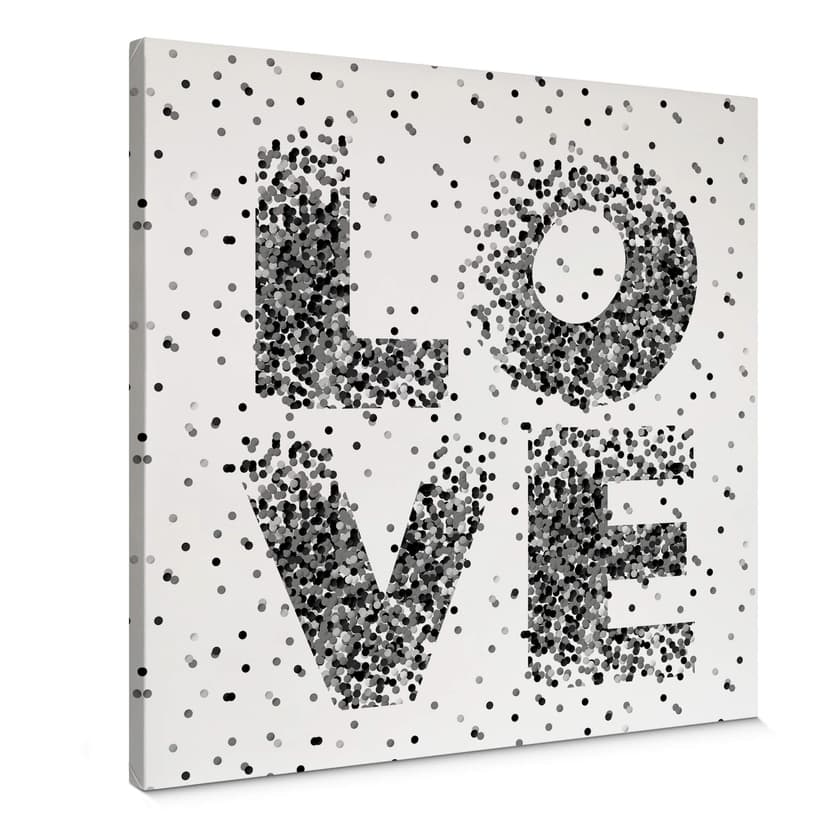 Canvastavla Confetti in Love - fyrkantig