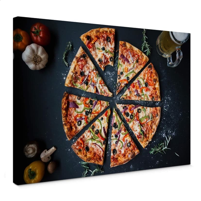 Italiensk pizza Canvastavla