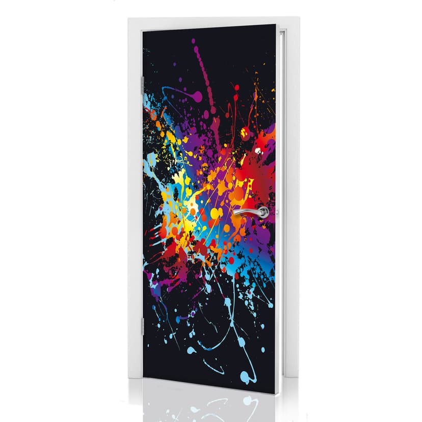 Dörrdesign färg explosion 91x200 cm