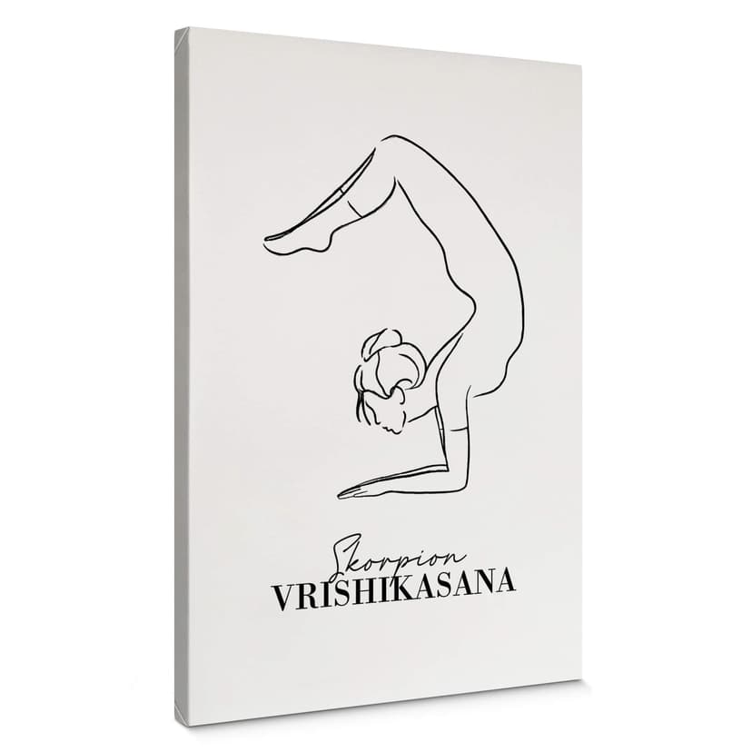 Canvastavla Yoga Skorpion - Linjekonst