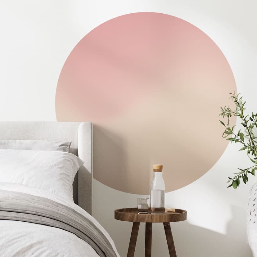 Wallsticker Ombre - Gryning - Rund