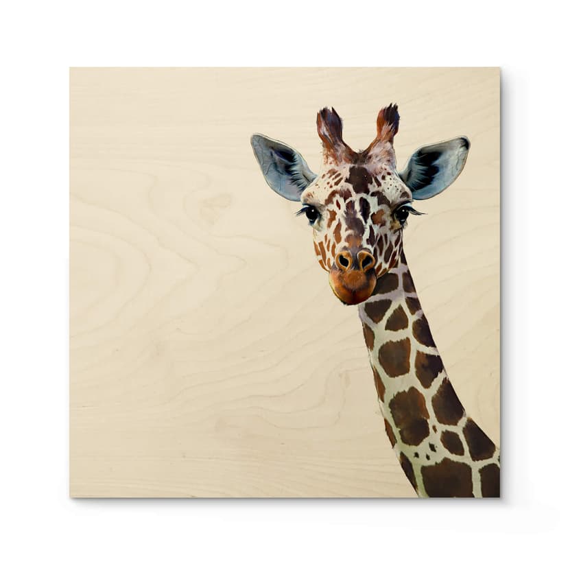 Träposter från Graves - Giraff - Fyrkant
