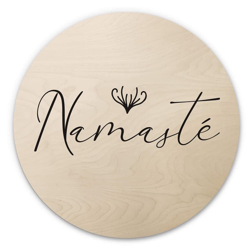 Trätavla Namasté - Rund