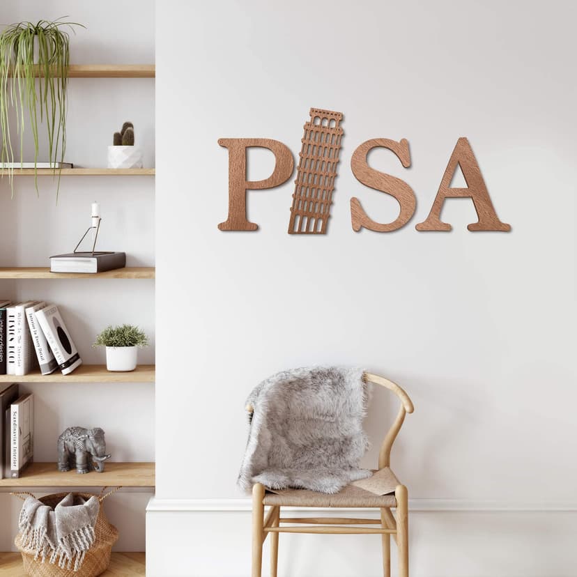 Bokstäver av trä mahogny - Pisa