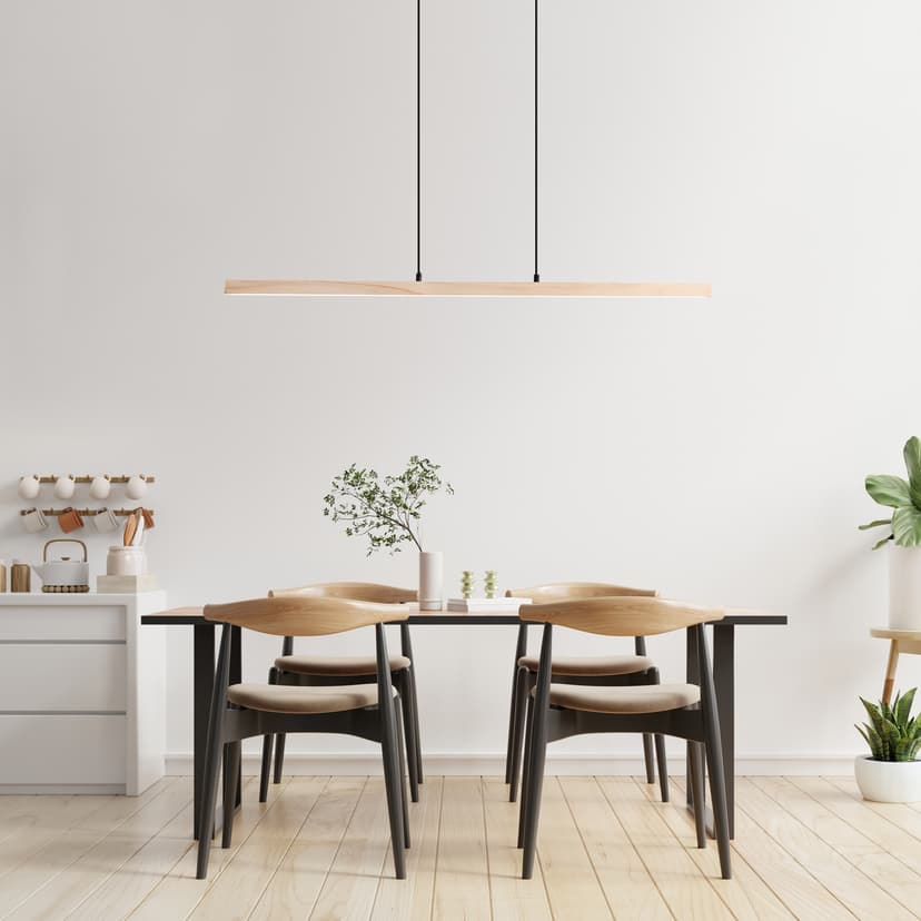 Pendelleuchte Anabelle 2 Braun, 22W, 150 x 103 cm, Holz Pendelleuchte