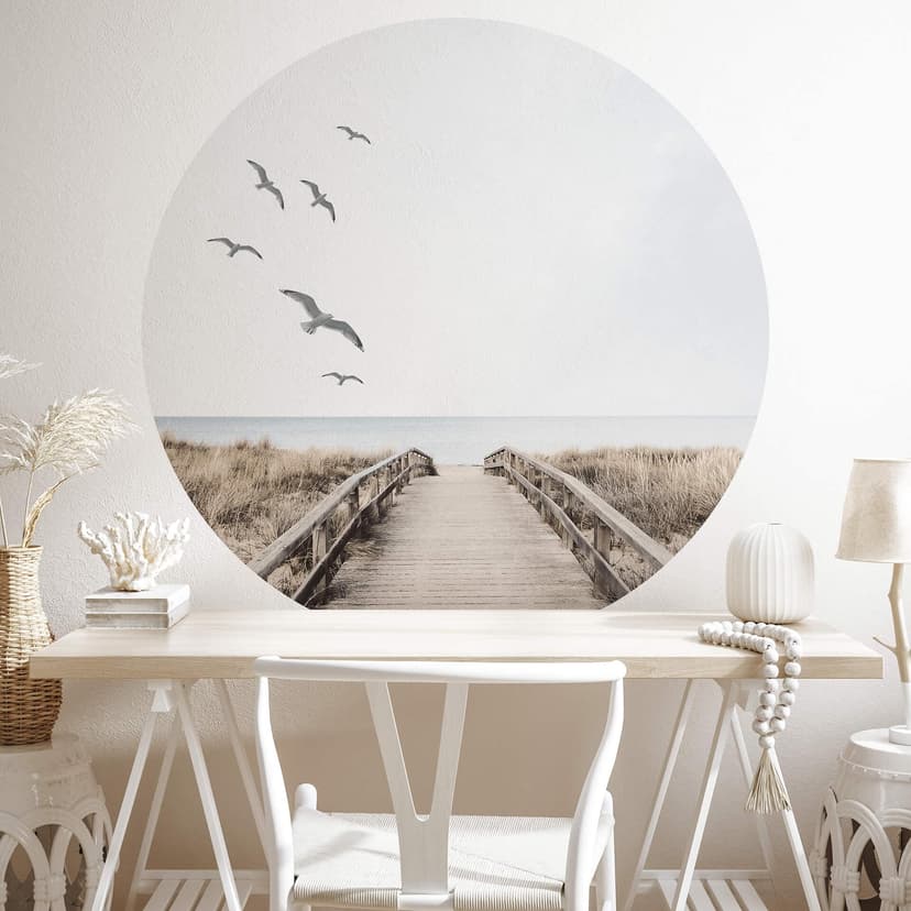 Wallsticker utsikt över Östersjön - rund