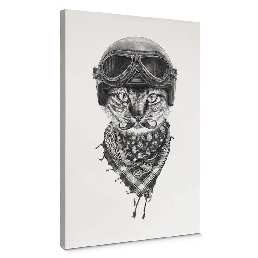 Canvastavla Kools - Biker Katt