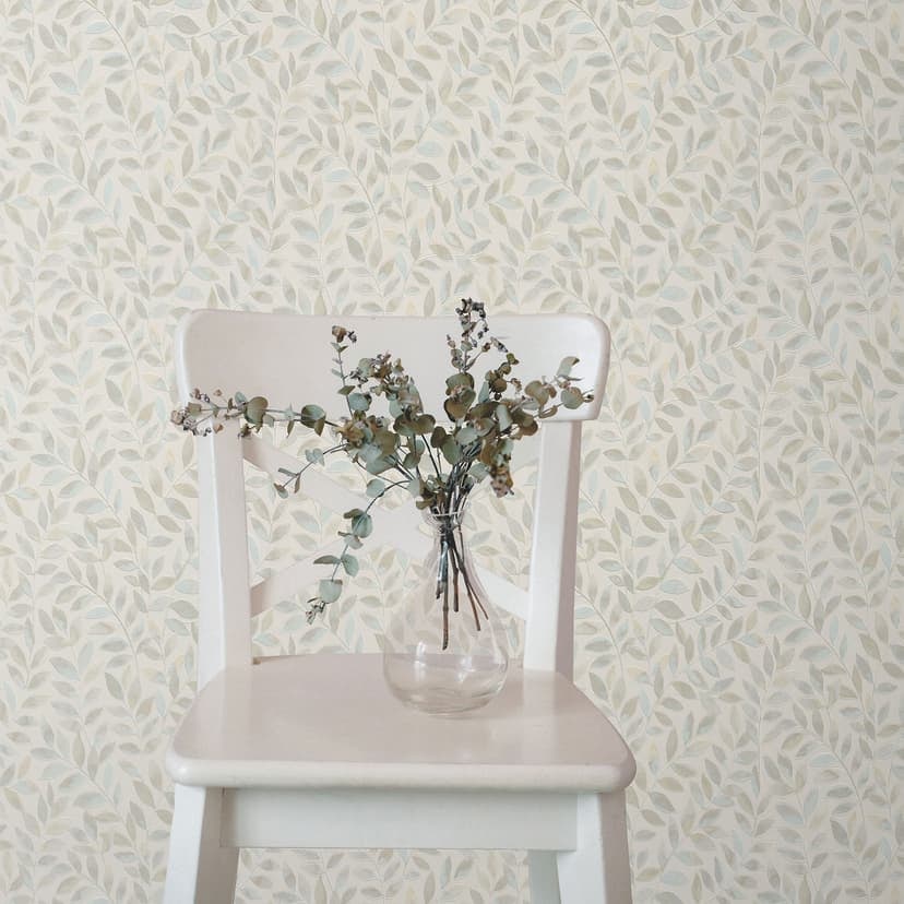 Tapet med bladmotiv Opus beige