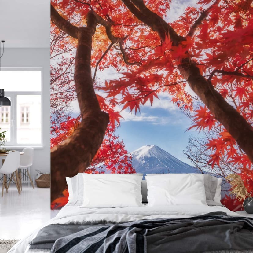 Samejima - Fototapet med röda blad - 192x260 cm