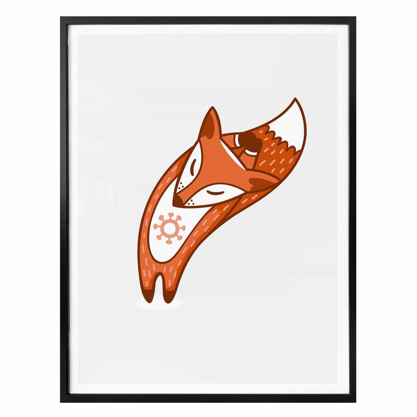 Poster - Yoga fox 01