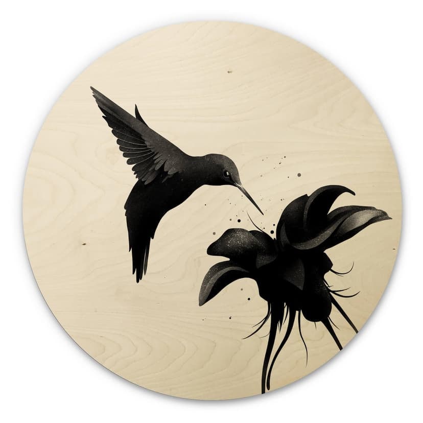 Trätavla Irland - Chorum - Kolibri - Rund