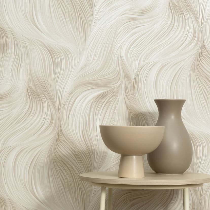 Guido Maria Kretschmer grafisk tapet Waves of Light Fashion for Walls 5 beige