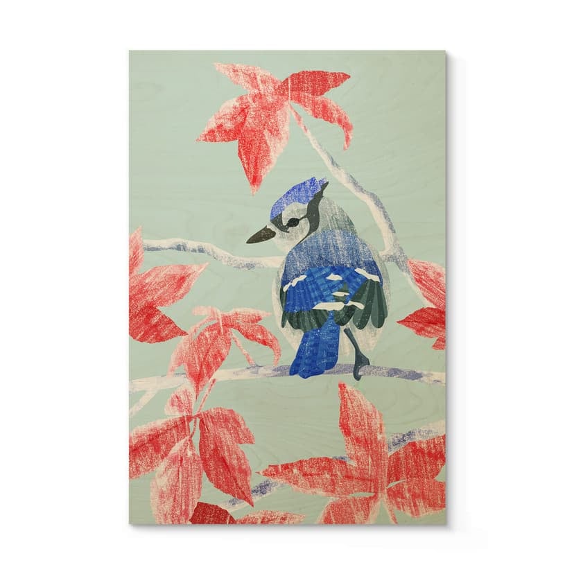 Träposter Goed Blauw - Kungsfiskaren