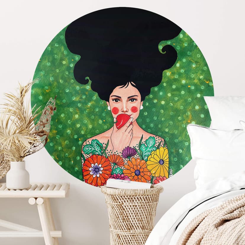 Wallsticker Det röda äpplet runt - Hülya