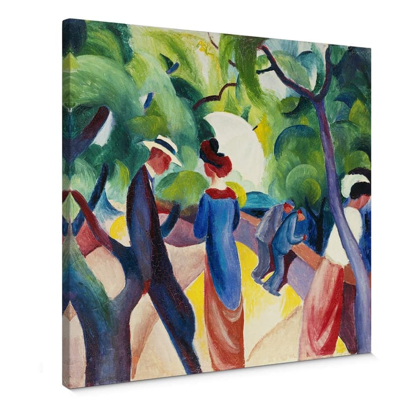 Canvastavla Macke - Promenad