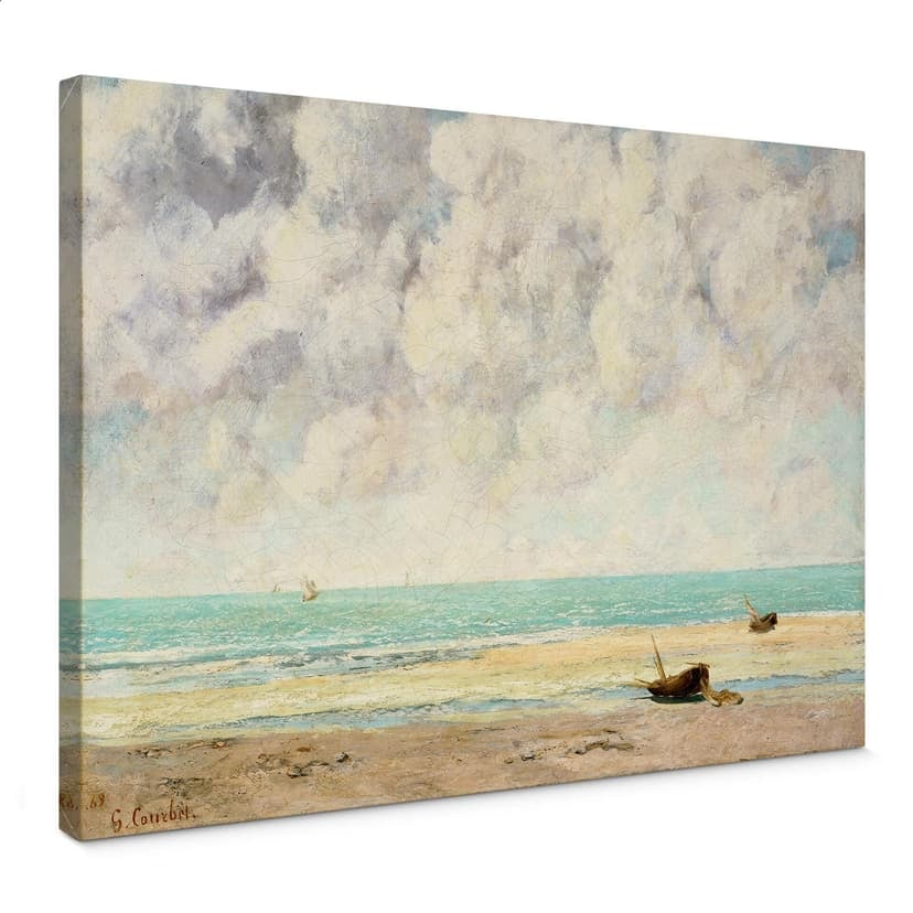 Canvastavla Courbet - Det lugna havet