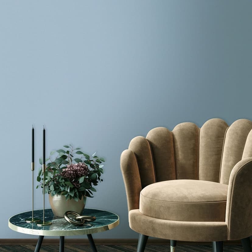 Icke-vävd tapet texturerad slät modern matt i blått