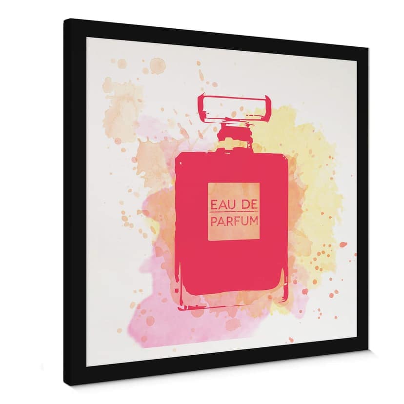 Canvas picture Eau de Parfum Vattenfärg - Rosa