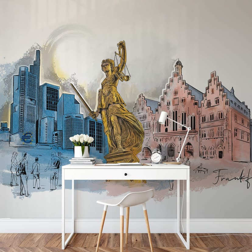 Fototapet Frankfurt - Älska din stad