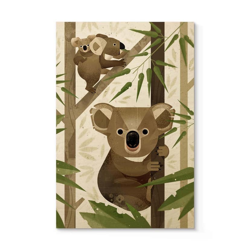 Träposter brun - Koala