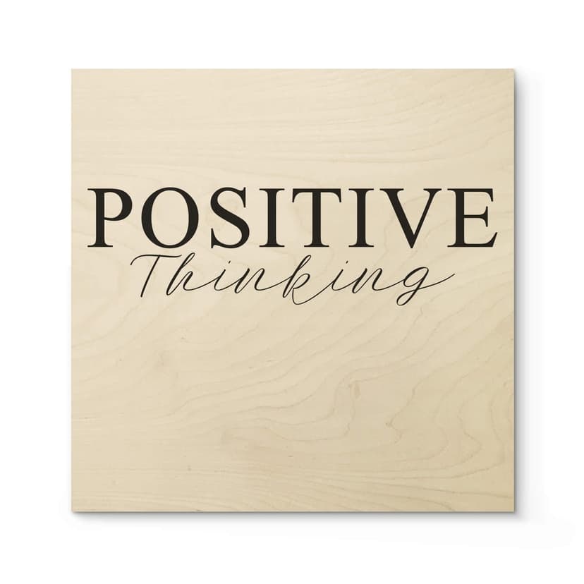 Träposter Positivt tänkande - Fyrkant