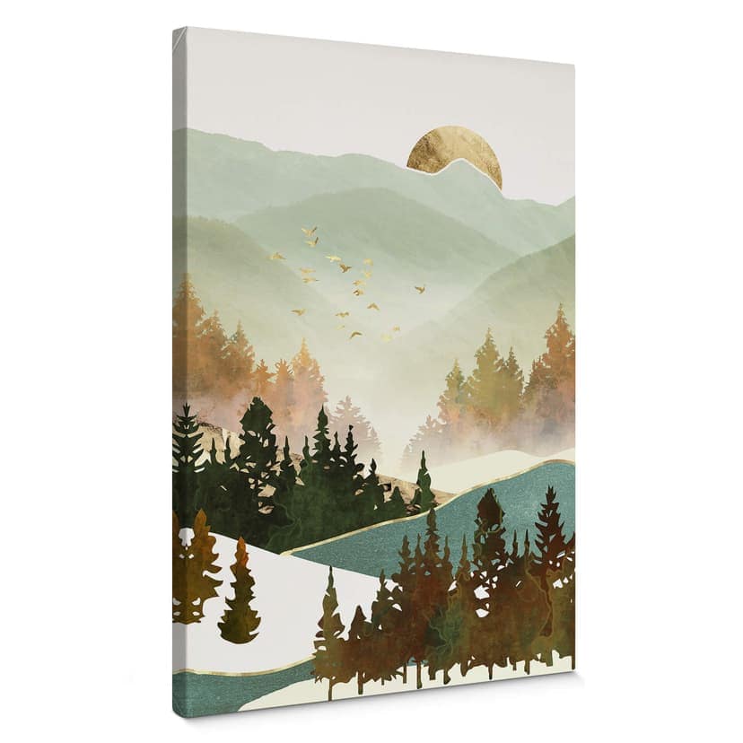 Canvastavla SpaceFrog Designs - Höstmorgon