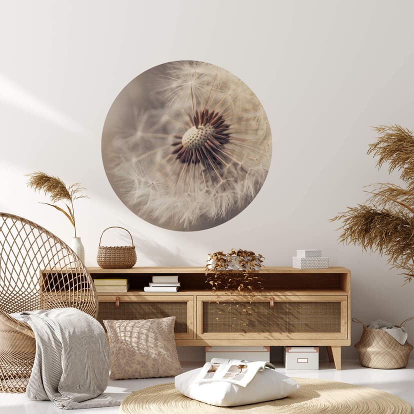 Delgado Wallsticker - Maskros - Rund